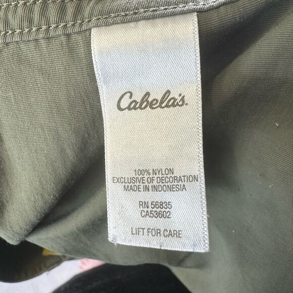 Cabela's Olive Green Utility Cargo Hiking Shorts Mens Sz 46 Flat Front High Rise - Picture 8 of 9